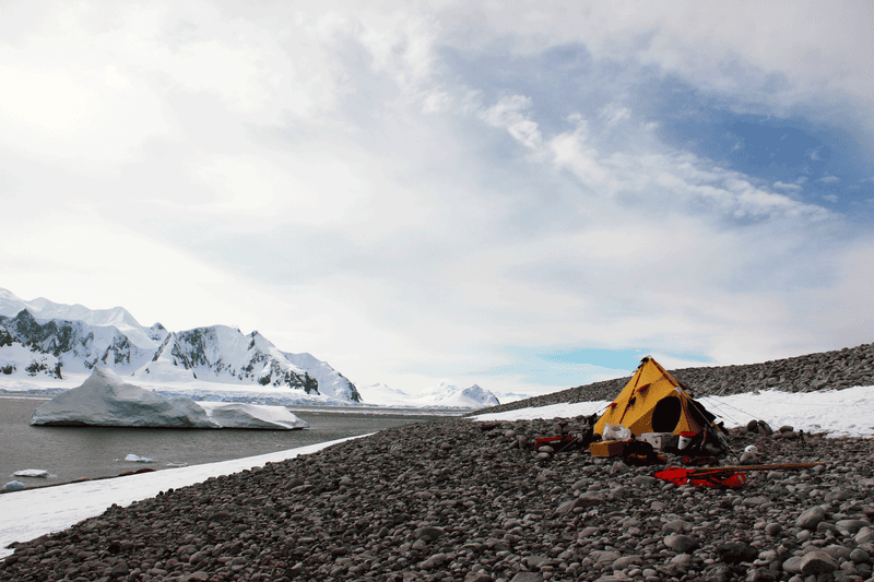 A campsite at Jenny Island